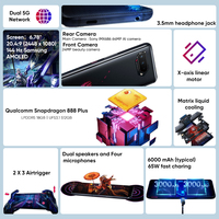 ASUS ROG telefon 5S 5 S 5G Smartphone Snapdragon 888 Plus 6.78 ''144Hz AMOLED 6000mAh 65W szybkie ładowanie telefon do gier NFC 2